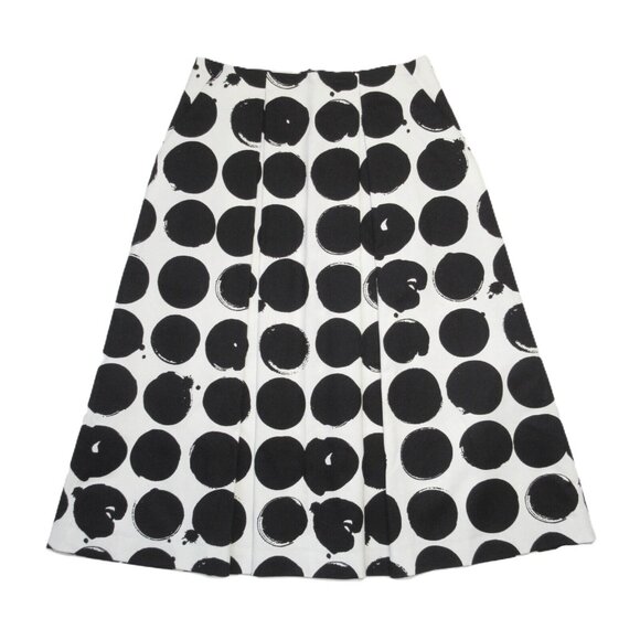 Marimekko Dresses & Skirts - NWT marimekko Hilama in Ruusuruoho Black White Circle Dot Pleated Skirt 34 / 4